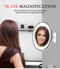 Load image into Gallery viewer, LED makeup mirror with suction cup - 10X Magnifying
