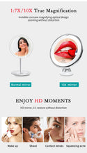 Load image into Gallery viewer, LED makeup mirror with suction cup - 10X Magnifying
