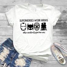 Load image into Gallery viewer, Superheroes Wear Masks - Front Line Heroes T-Shirt
